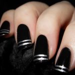 Trendy Black on Black Nail Art Inspiration